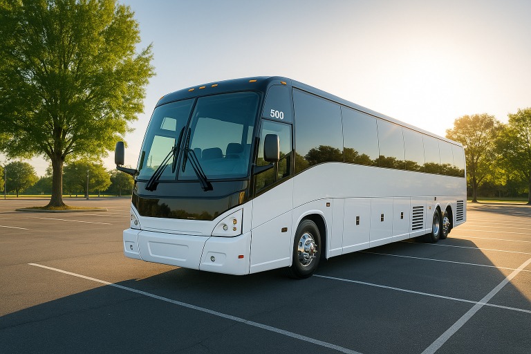 Orange coach bus rental